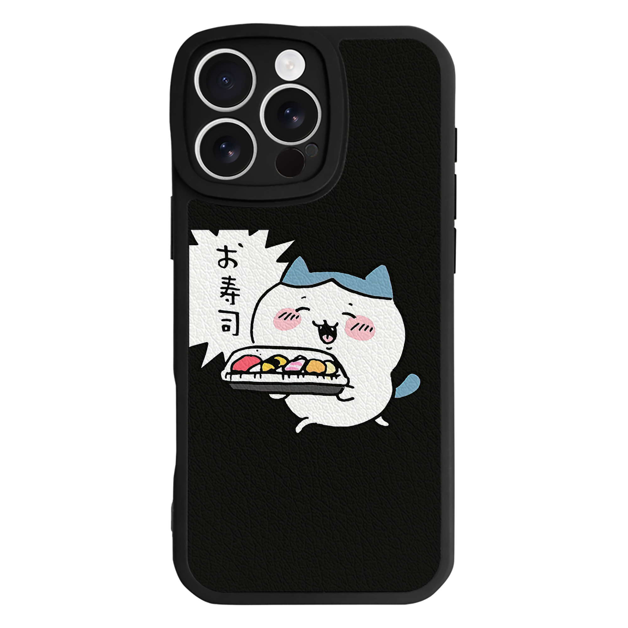 （画像用） ちいかわ ハチワレ Chii-kawa hachiware 【iPhone 16シリーズ対応】シリコンスマホケース（レザー調） 材質：シリコン